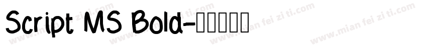Script MS Bold字体转换